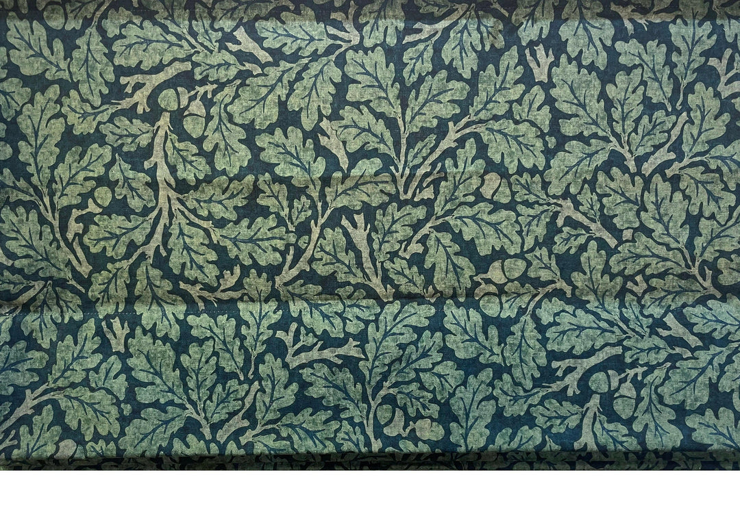William Morris - Oak - Teal / Slate - Made To Measure Professionally Made Roman Blind.