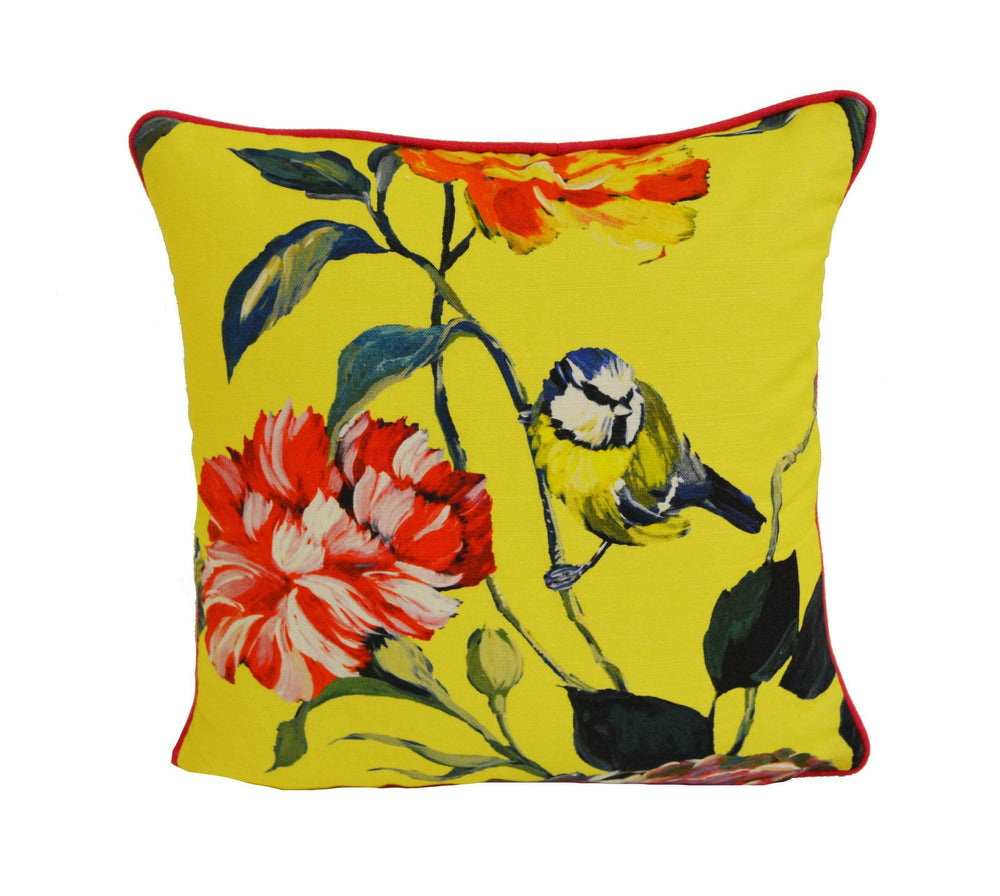 Prestigious Textiles - Country Garden - Mimosa - Beautifully Colourful Nature Inspired Floral Designer Cushion Cover - Luxury Throw Pillow.