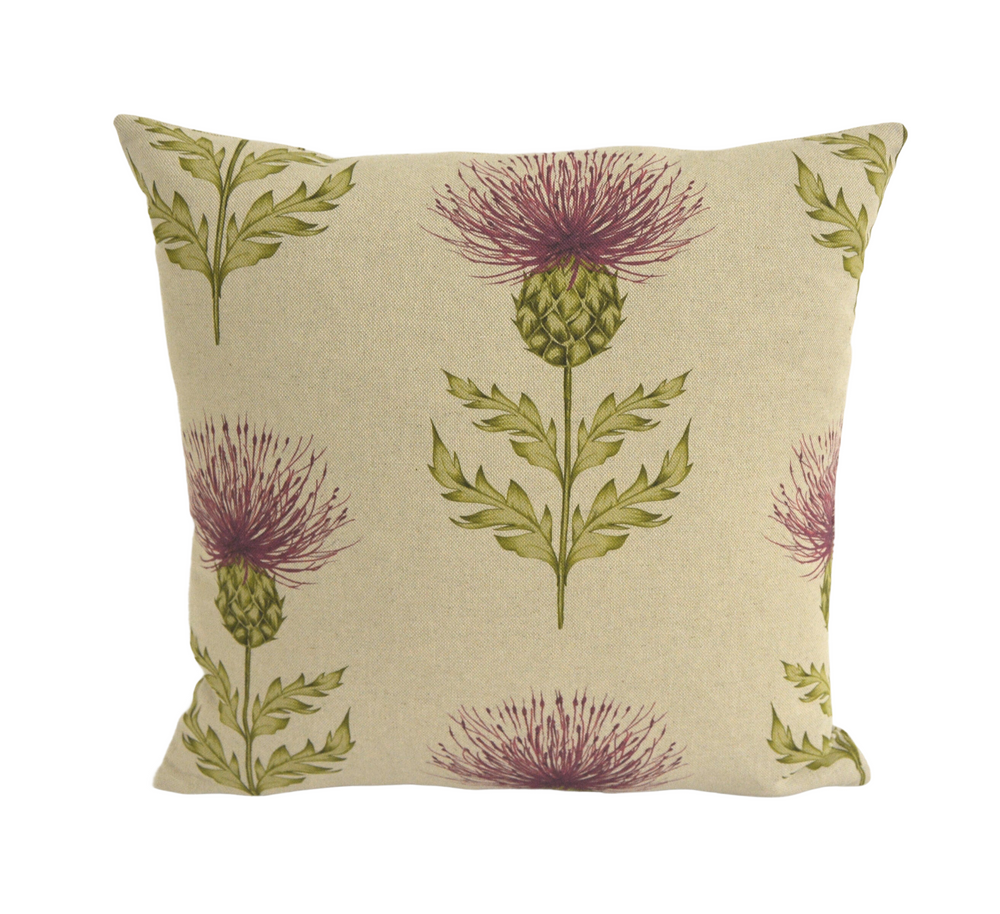 Voyage - Blair - Berry - Lovely Thistle Cushion Cover Throw Pillow Designer Home Decor.