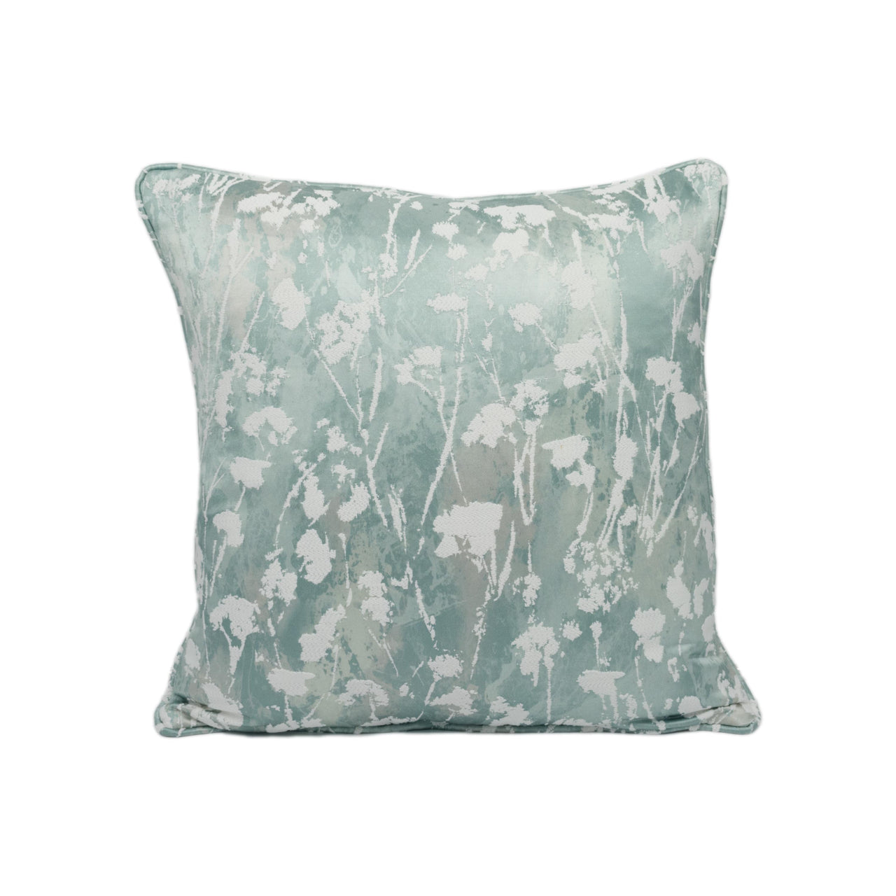 Ashley Wilde x Kai - Jacinth - Sea Green  - Mesmerising Floral Metallic Designer Cushion Cover - Luxury Throw Pillow - Handmade Home Decor