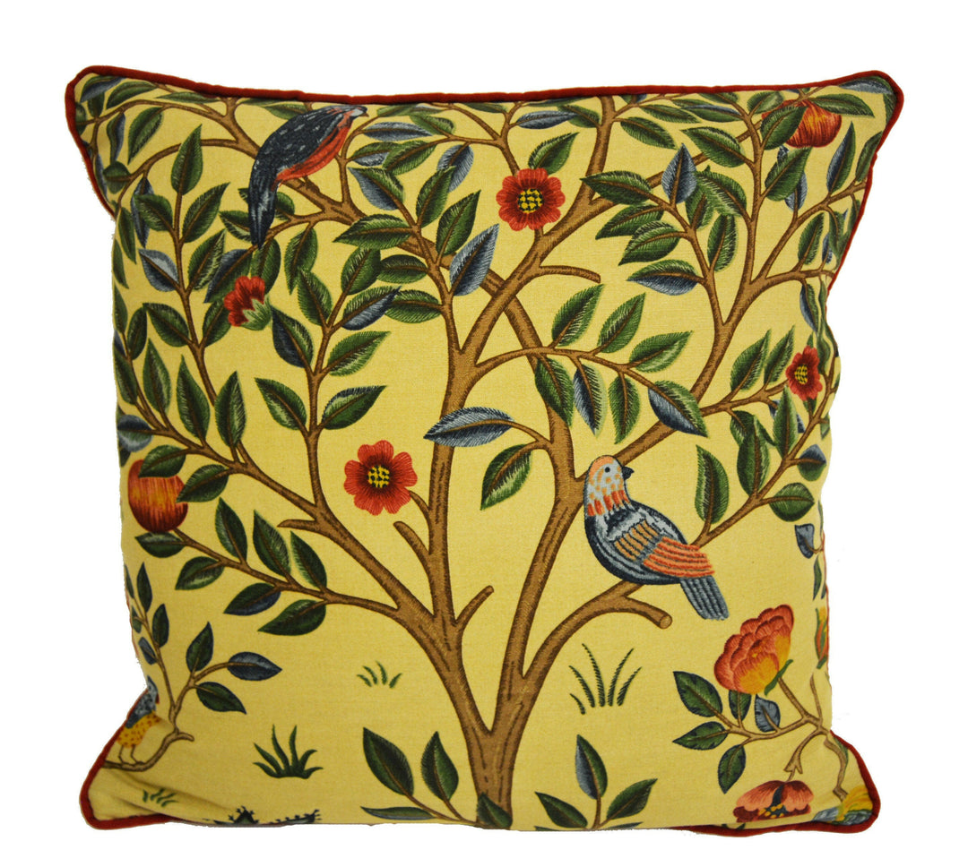 William Morris - Kelmscott Tree - Forest / Gold - Classic English Designer Cushion Cover - Luxury Throw Pillow - Handmade Home Decor.