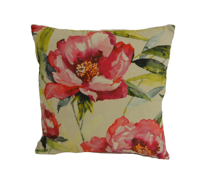 Voyage - Earnley - Peony - Beautiful Floral Bloom Cushion Cover - Handmade Throw Pillow Designer Home Decor - Scatter Cushion.