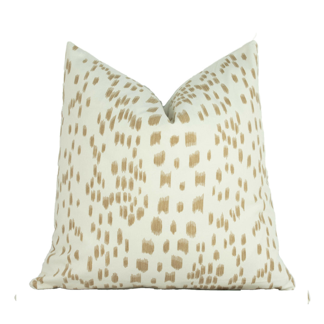 Brunschwig & Fils - Les Touches - Sand - Luxurious Modern Animal Print Designer Cushion Cover - Luxury Throw Pillow - Handmade Home Decor.