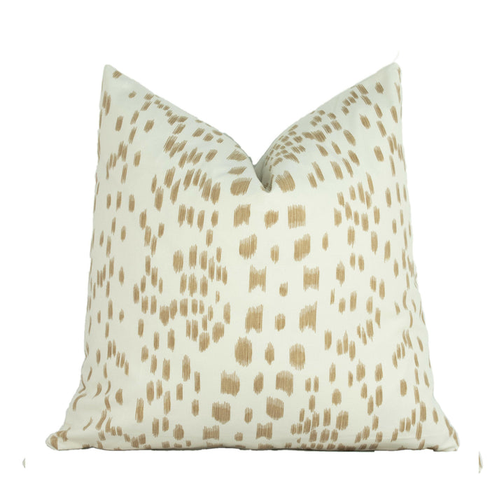 Brunschwig & Fils - Les Touches - Sand - Luxurious Modern Animal Print Designer Cushion Cover - Luxury Throw Pillow - Handmade Home Decor.