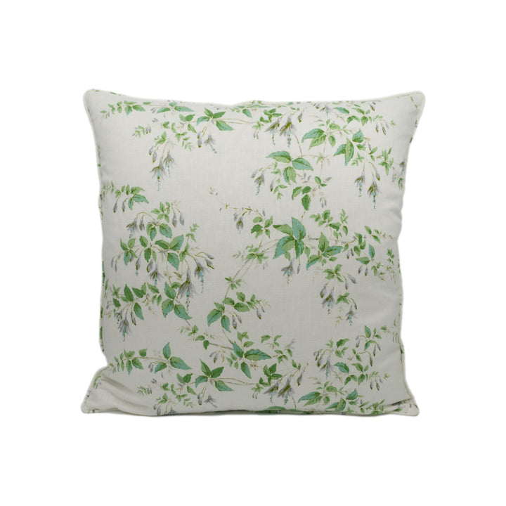 Colefax and Fowler - Fuchsia - Silver / Leaf - Delicate Floral Designer Cushion Cover - Handmade Throw Pillow - Luxury Home Décor.