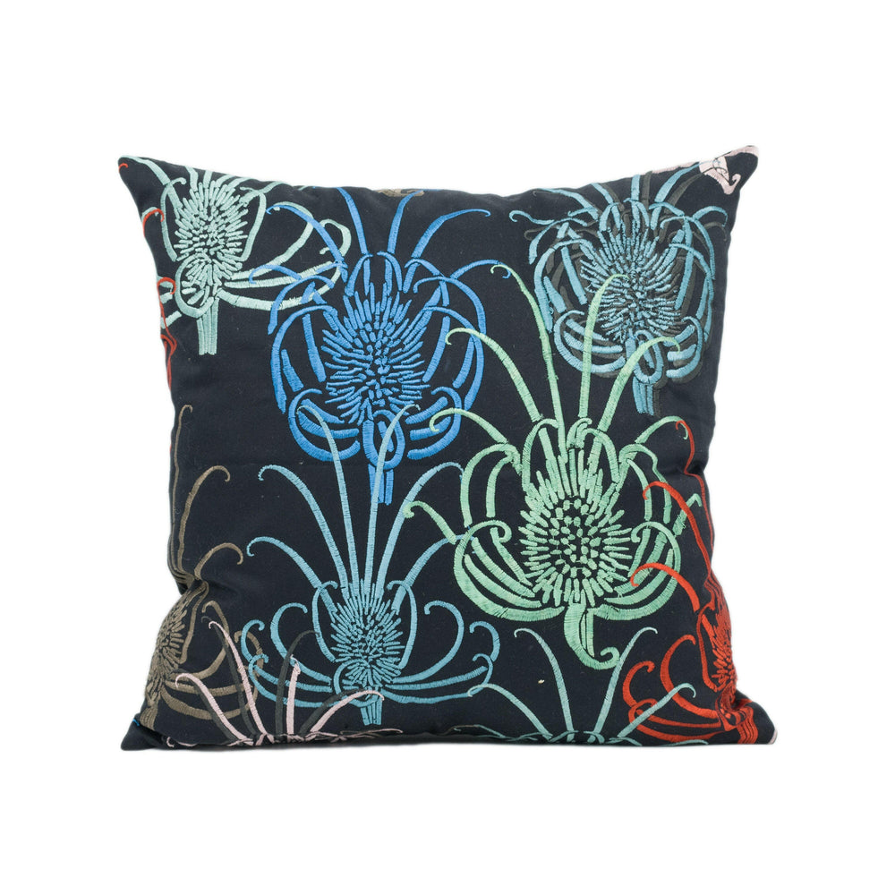 Designers Guild - Les Centaurees - Chardon - Chic Embroidered Thistle Motif Cushion Cover - Handmade Throw Pillow - Designer Home Décor.