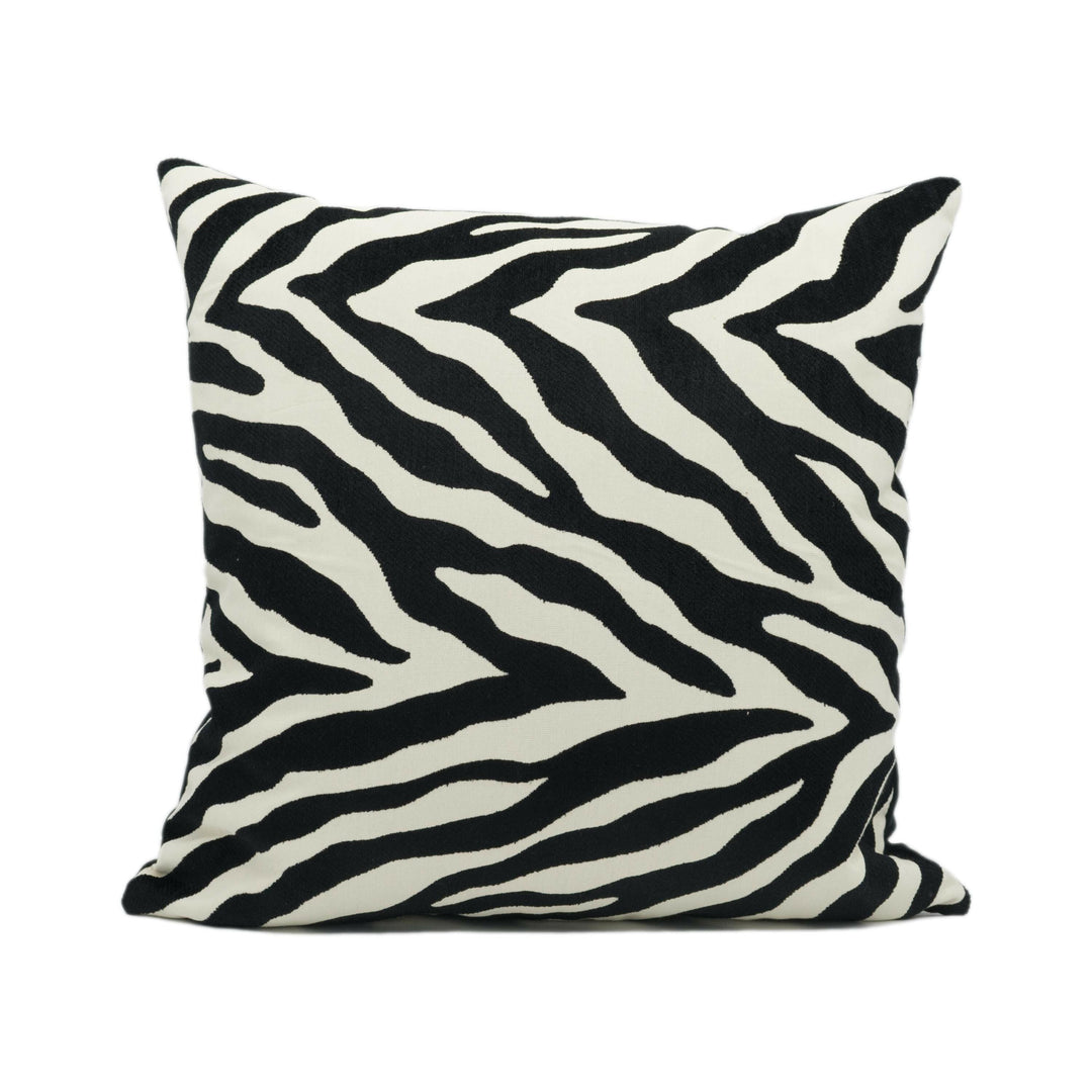 Clarke & Clarke - BW1029 - Black / White - Velvet Cushion Cover Handmade Throw Pillow Designer Home Décor.