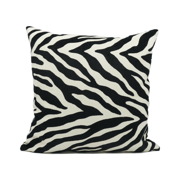 Clarke & Clarke - BW1029 - Black / White - Velvet Cushion Cover Handmade Throw Pillow Designer Home Décor.