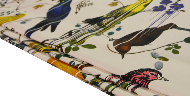 Designers guild - Birds Sinfonia - Perce Neige - Professionally Made Roman Blind Made to Measure