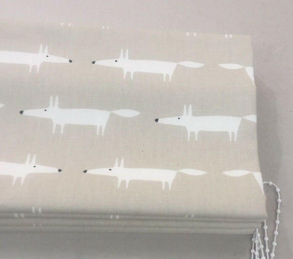 Scion -Little Fox - Snow -   Made To Measure Professionally Made Roman Blind.