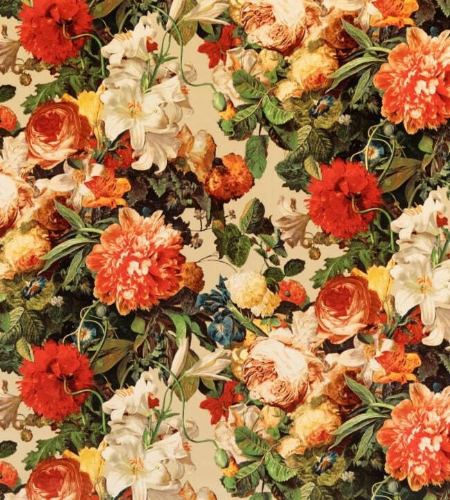 G P & J Baker - Mulberry Home  Fabric - Floral Pompadour  Velvet A Stunning Fabric - Cushion/pillow throws - Many Sizes Available.