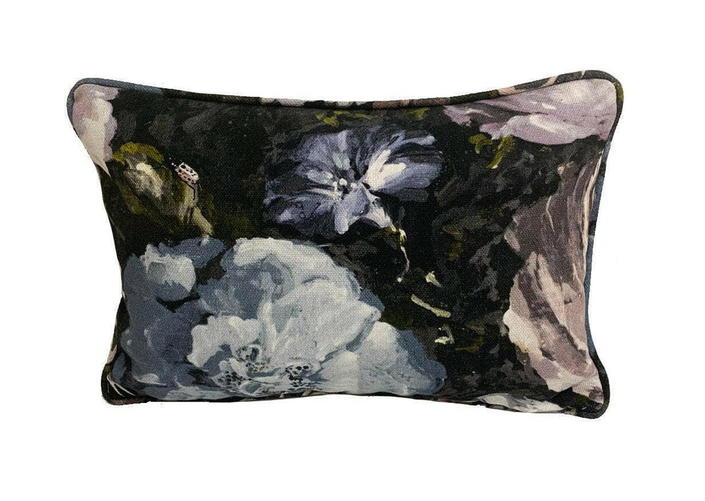 Clarke & Clarke - Floretta - Blush / Charcoal - Stunning Luxurious Floral Cushion Cover Throw Pillow Designer Home Decor.