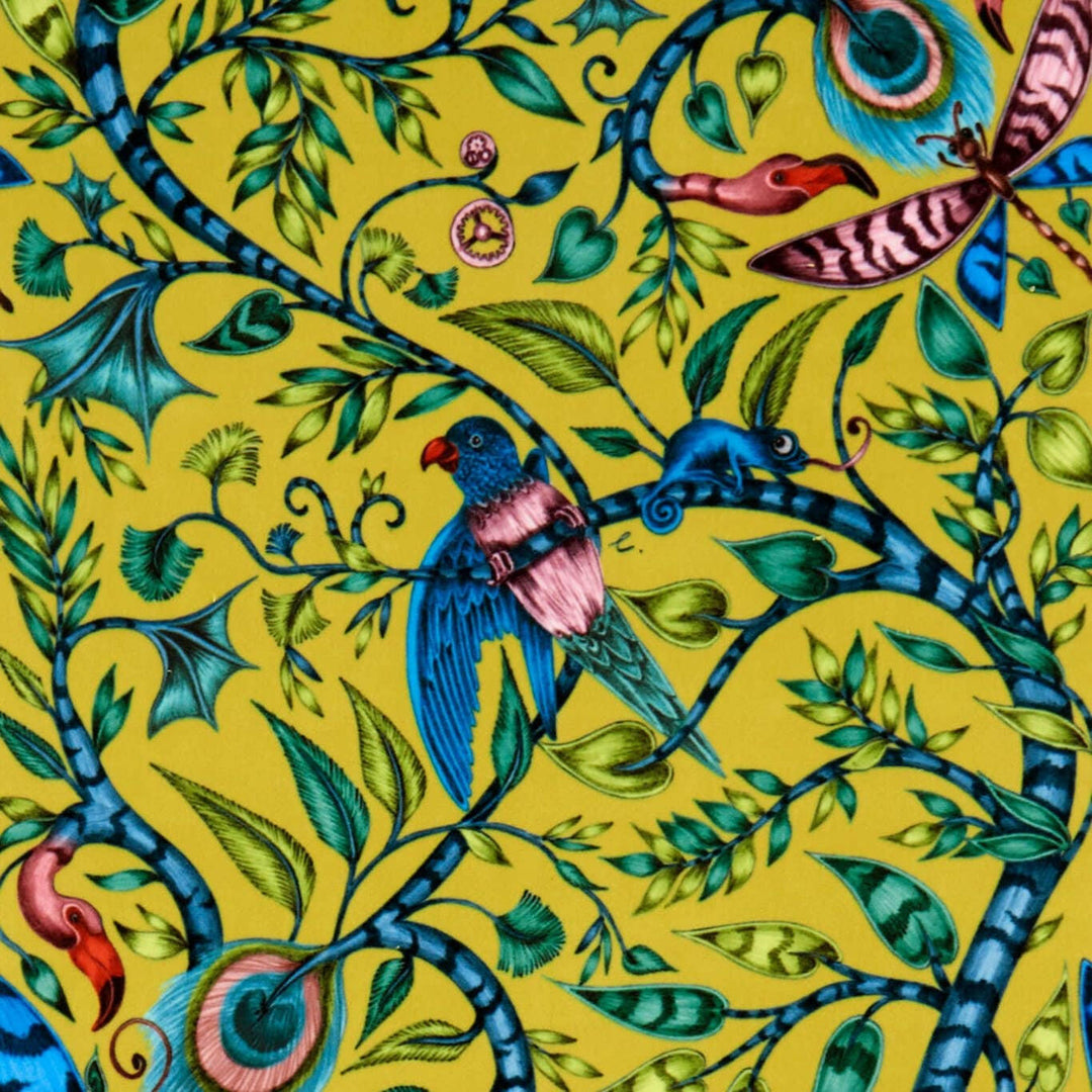 Lime Velvet Funky Maximalist Fantasy Giraffes and Zebras  - Bold Flora and Fauna Designer Cushion Cover - Luxury Throw Pillow - Handmade.