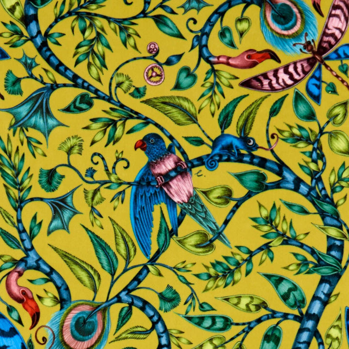 Lime Velvet Funky Maximalist Fantasy Giraffes and Zebras  - Bold Flora and Fauna Designer Cushion Cover - Luxury Throw Pillow - Handmade.