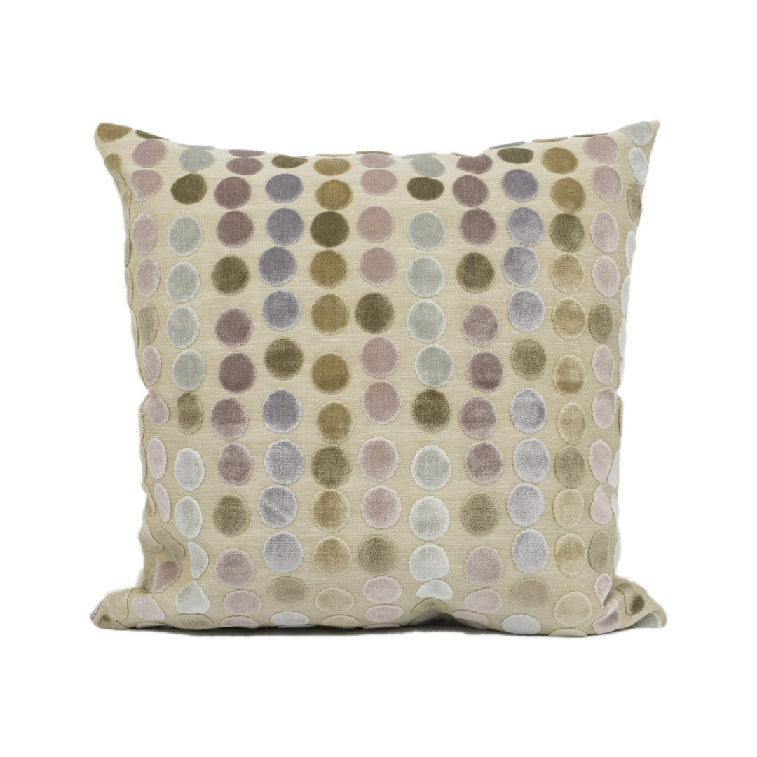 Baker Lifestyle - Darley Spot - Mauve / Taupe / Silver - Modern Cut Velvet Cushion Cover - Handmade Throw Pillow - Designer Home Décor