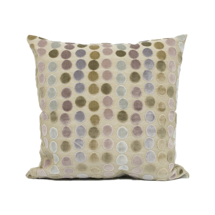 Baker Lifestyle - Darley Spot - Mauve / Taupe / Silver - Modern Cut Velvet Cushion Cover - Handmade Throw Pillow - Designer Home Décor