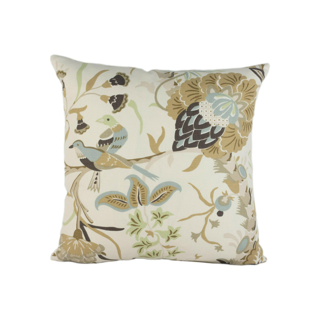Schumacher - Westbourne Grove - Mineral - Classic Stylised Floral Designer Cushion Cover - Handmade Throw Pillow - Luxury Home Decor.