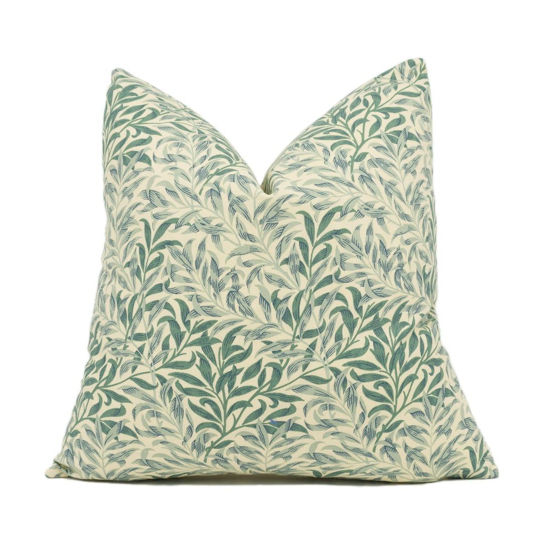 William Morris - Willow Boughs Minor - Forest / Biscuit  - Classic Spring Cushion Cover - Handmade Throw Pillow - Designer Home Décor.