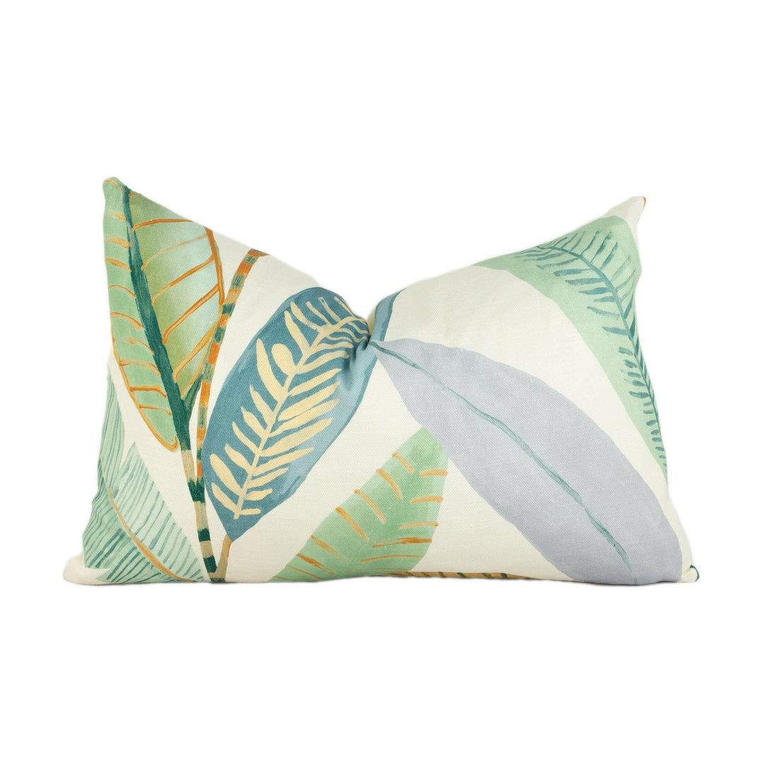 Scion - Hikkaduwa - Spiced Pear  - Painterly Sri Lankan Banana Leaves Cushion Cover - Handmade Throw Pillow - Designer Home Decor.