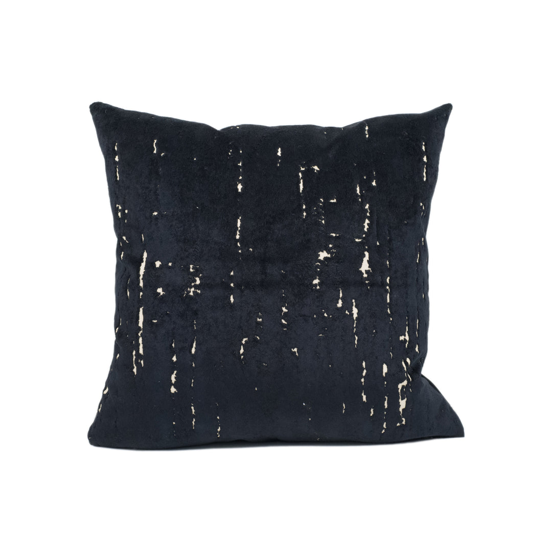 Clarke & Clarke - Aurora - Ebony -  Stunning Plush Modern Abstract Velvet Cushion Cover - Black Beige Textured Designer Velvet Pillow