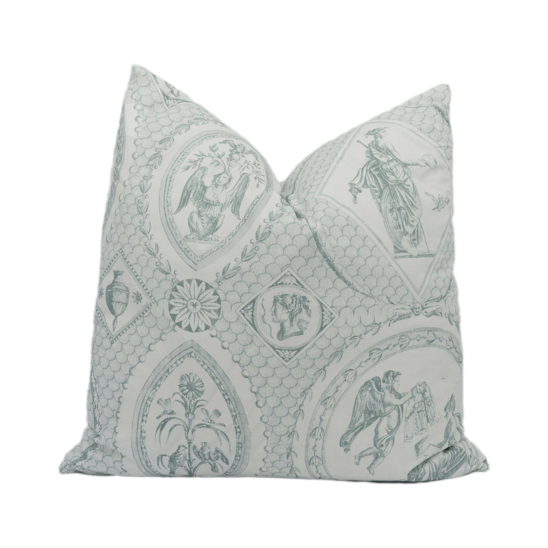 Schumacher - Les Scenes Contemporaines - Mineral - Traditional Greco-Roman Modern Twist - Designer Cushion Cover - Handmade Throw Pillow.