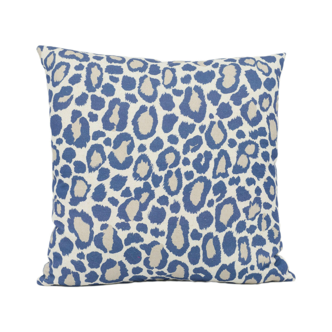 Anna French x Thibaut - African Leopard - Navy -  Stunning Modern Animal Print Cushion Cover Throw Pillow Designer Home Décor.