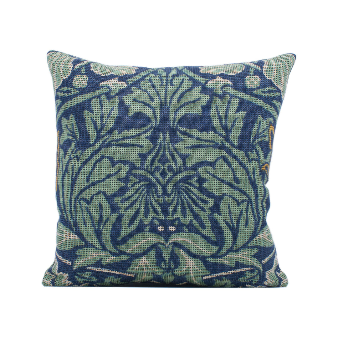 William Morris - Tulip and Rose - Indigo / Slate - Cushion Cover Throw Pillow Designer Home Decor.