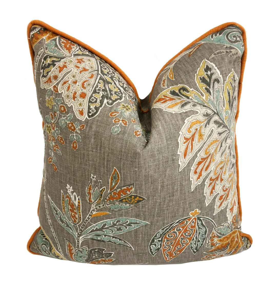 Kravet - Ishana - Turmeric - Cushion Cover Pillow Throw Contrast Piped.