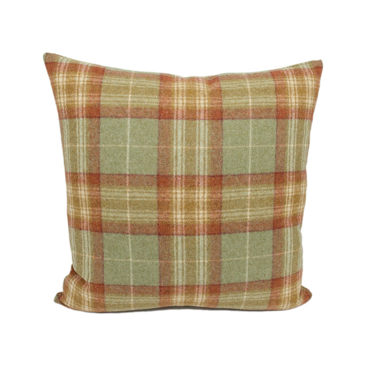 Abraham Moon - Threshfield - Agate - 100% Wool Cushion Cover - Designer Plaid Pillow Cover - Handmade Custom Abraham Moon Pillow.