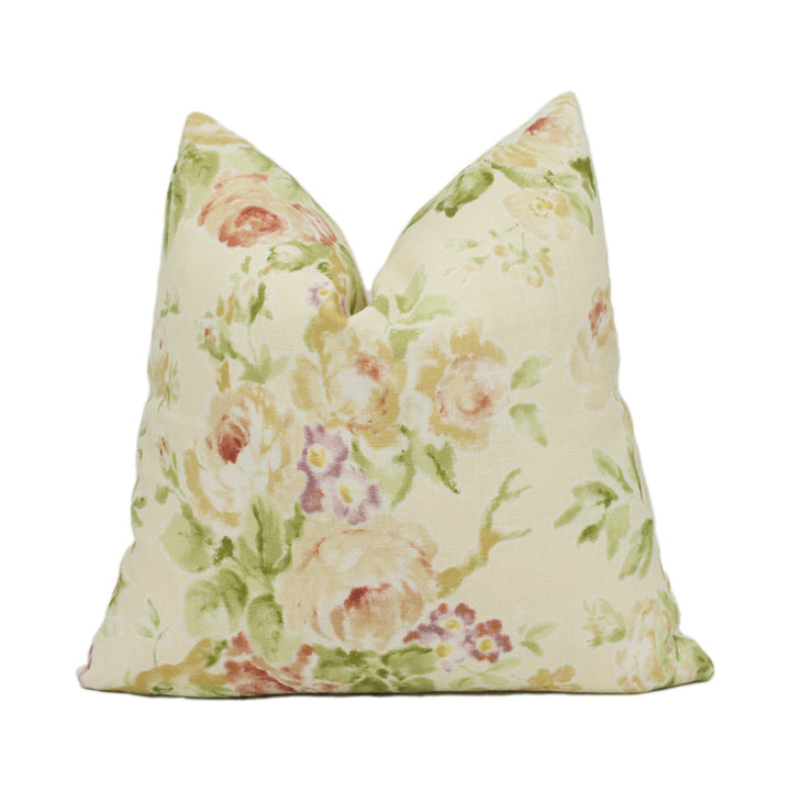 Suzanne Rheinstein for Lee Jofa - Garden Roses - Rare English Floral Cushion Cover - Handmade Throw Pillow - Designer Home Décor.