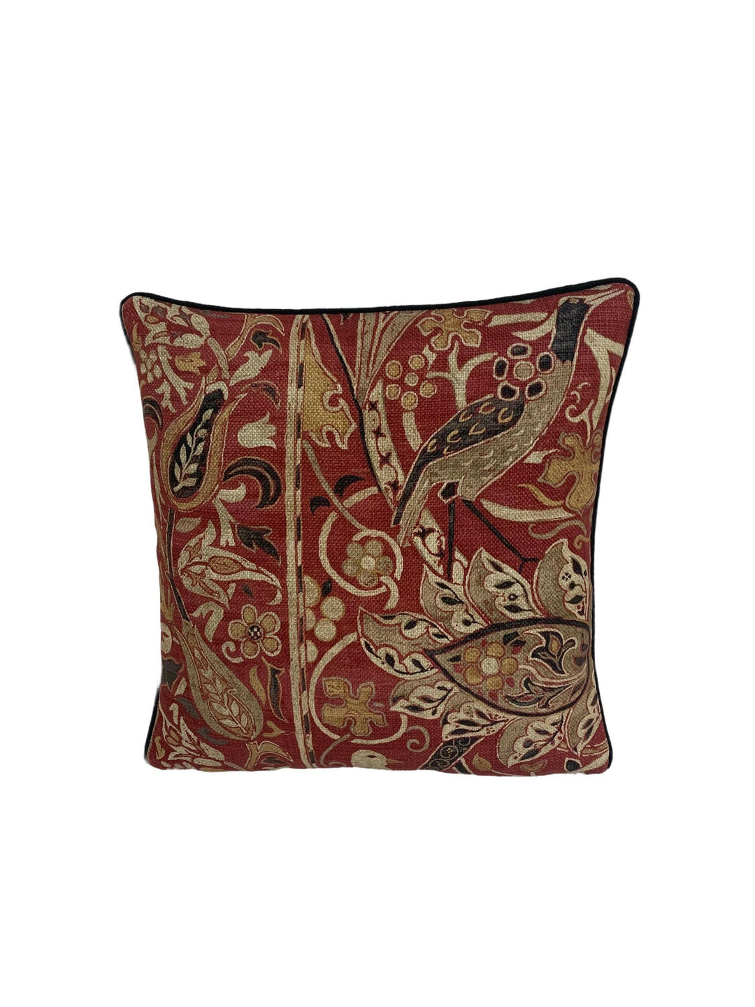 William Morris - Bullerswood - Paprika / Gold - Cushion Cover Throw Pillow Designer Home Decor.