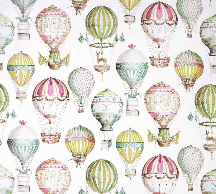 Manuel Canovas - L'Envol - Multicolore - Whimsical Hot Air Balloon Designer Cushion Cover - Handmade Throw Pillow - Designer Home Décor.