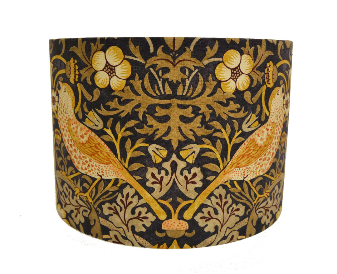 William Morris - Strawberry Thief - Grape / Gold - Lampshade Stunning Handmade.