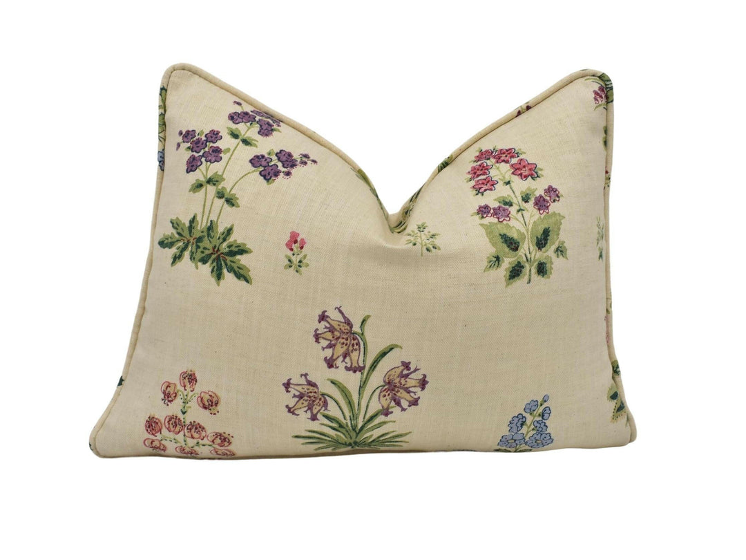 Lisa Fine - Vita - Natural - Pretty Small Scale Romantic Floral Designer Cushion Cover - Luxury Throw Pillow - Handmade Home Decor - Scatter.