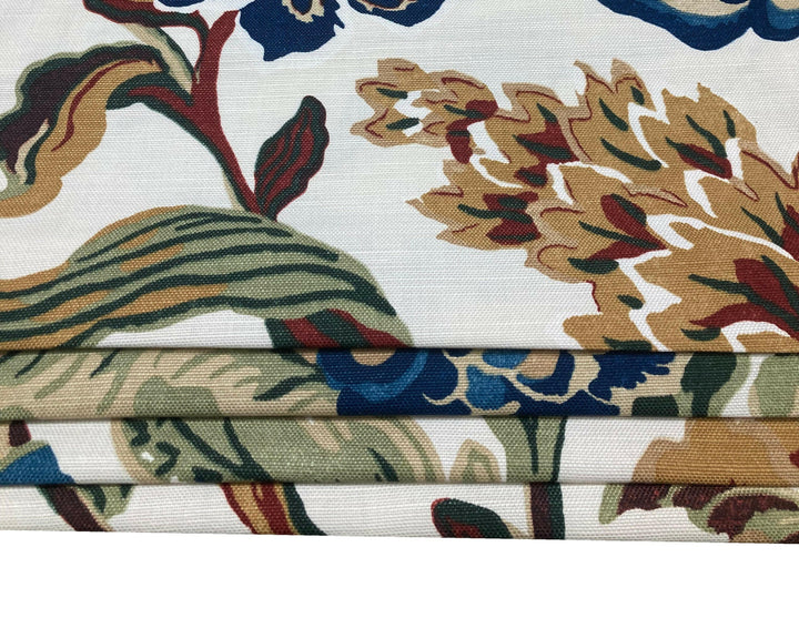 Thibaut - Navesink - Cream on Navy - Made To Measure Professionally Made Roman Blind.