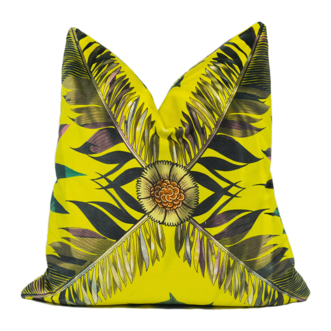 Designers Guild x Christian Lacroix - Feather Park Soft - Iris - Bold Feather Velvet Cushion Cover - Luxury Leaf Pillow Cover - Custom Decor.