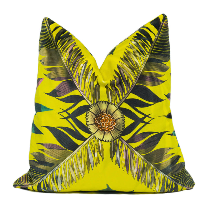Designers Guild x Christian Lacroix - Feather Park Soft - Iris - Bold Feather Velvet Cushion Cover - Luxury Leaf Pillow Cover - Custom Decor.