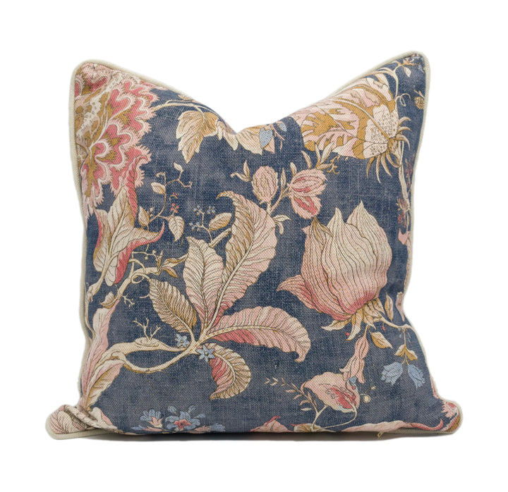 Clarke & Clarke Sissinghurst Cushion Cover – Midnight Spice Floral Throw Pillow