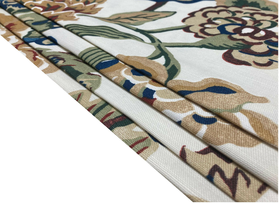 Thibaut - Navesink - Cream on Navy - Made To Measure Professionally Made Roman Blind.
