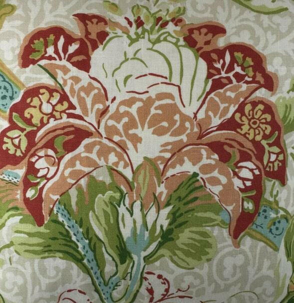 Schumacher - Ariella Jacobean - Ecru - Stunning Traditional Floral Classic Designer Cushion Cover - Handmade Throw Pillow Luxury Home Decor.