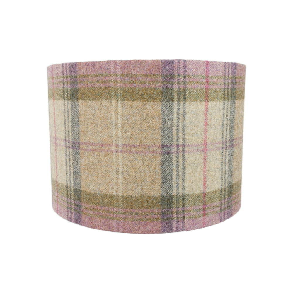 Abraham Moon - Stroud - Heather - Lampshade - Ceiling Light -  Stunning Bright Tartan Plaid - Handmade Designer Home Décor.