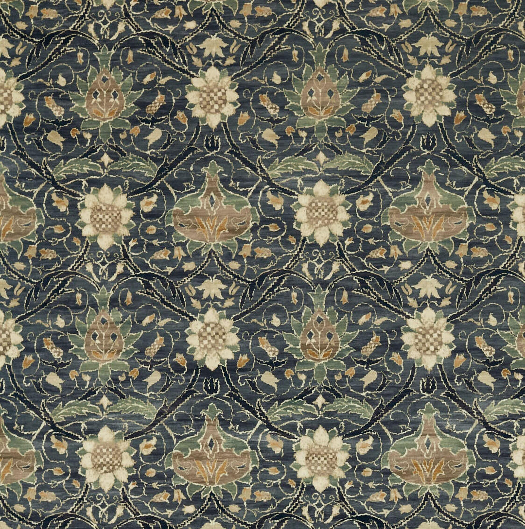 William Morris - Montreal Velvet - Indigo / Slate - Stunning Classic English Designer Cushion Cover Throw Pillow Home Decor.