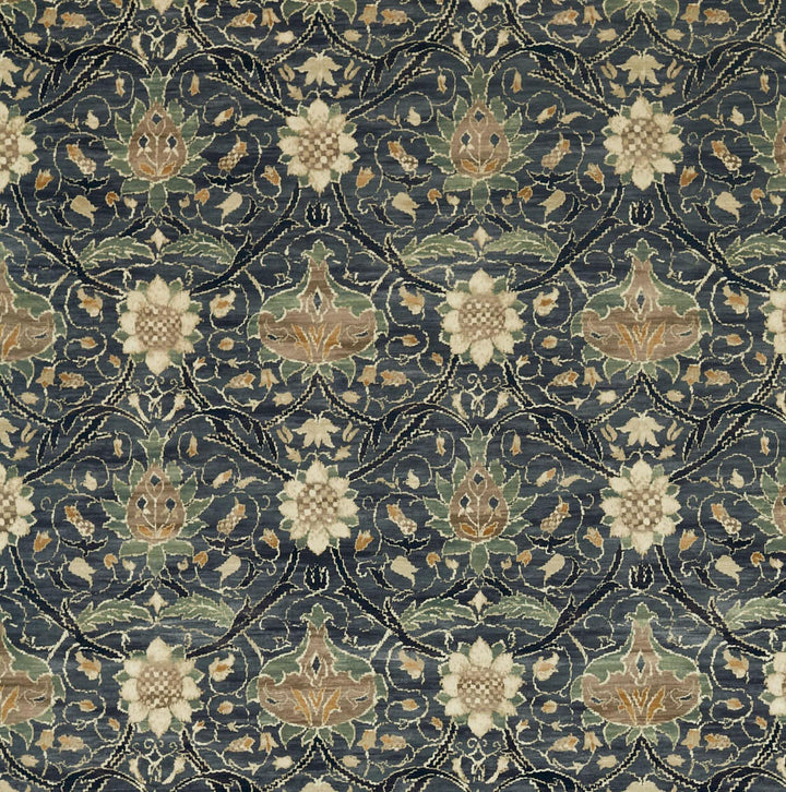 William Morris - Montreal Velvet - Indigo / Slate - Stunning Classic English Designer Cushion Cover Throw Pillow Home Decor.