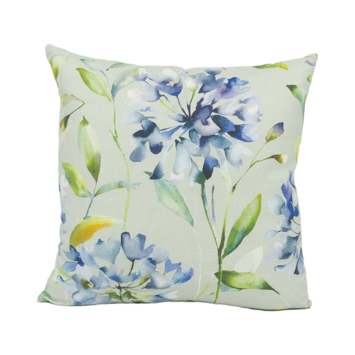 Voyage - Clovelly - Bluebell - Stunning Floral Watercolour Cushion Cover - Handmade Throw Pillow - Designer Home Decor.