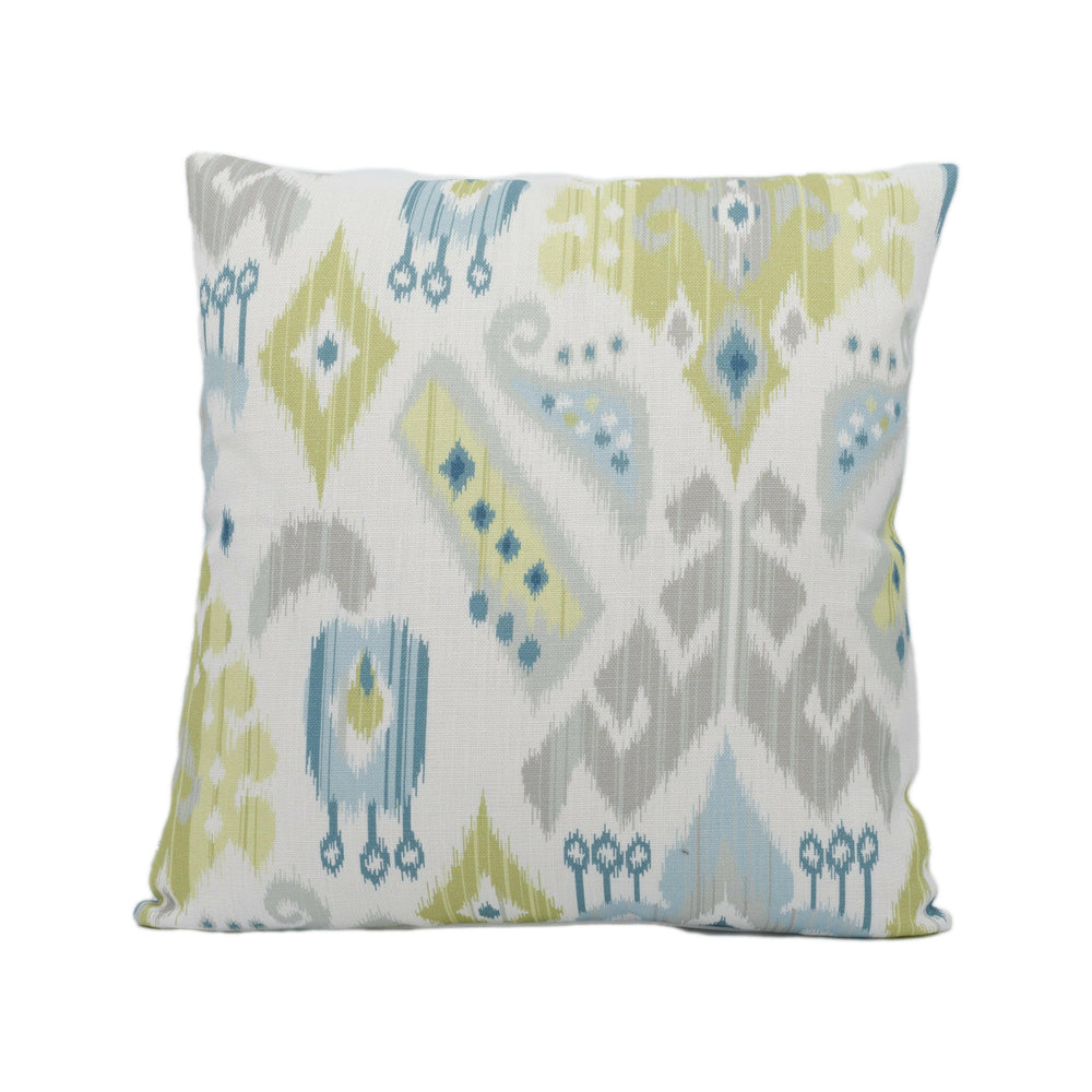 Jane Churchill - Nuri - Aqua / Lime - Stunning Handmade Cushion Cover Throw Pillow Designer Home Décor.