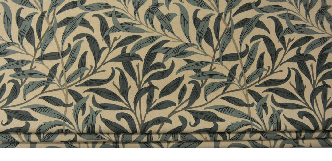 William Morris - Willow Bough - Taupe / Green - Made To Measure Professionally Made Roman Blind.