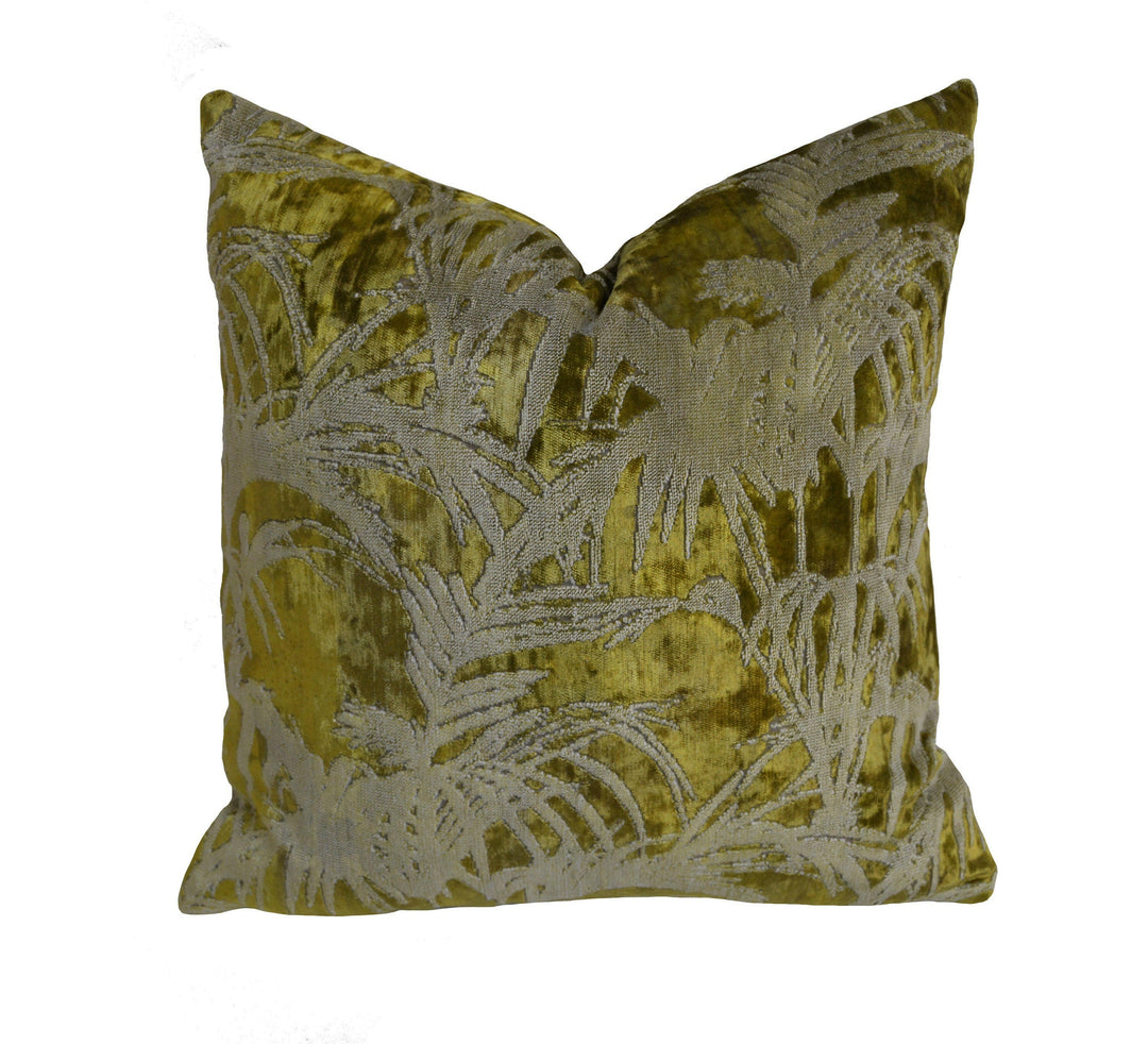 Clarke & Clarke - Tropicale - Citron - Stunning Velvet Cushion Cover Throw Pillow Designer Home Decor.