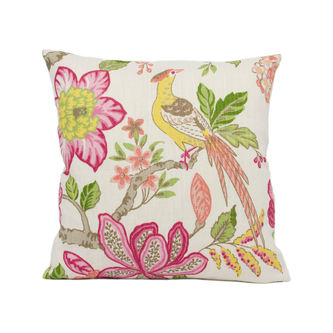 Schumacher - Huntington Gardens - Multi - Stunning Tree Of Life Designer Cushion Cover - Handmade Throw Pillow - Luxury Home Decor.
