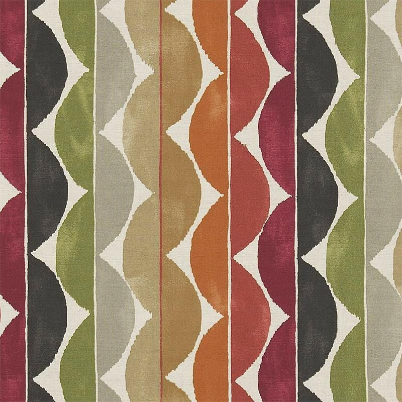Scion - Yoki - 5 Colourways Available - Terracotta / Berry / Sapphire / Denim / Fig - Retro Curvy Cushion Cover - Handmade Throw Pillow.