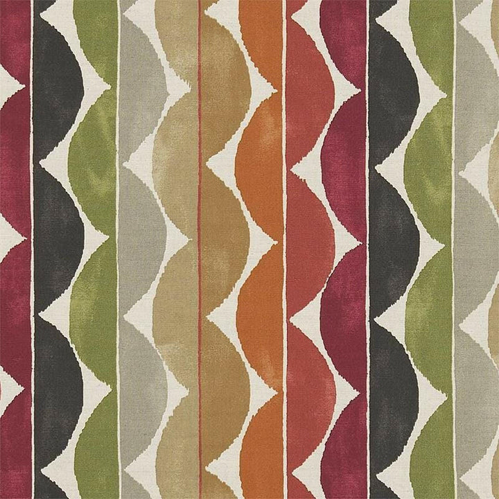 Scion - Yoki - 5 Colourways Available - Terracotta / Berry / Sapphire / Denim / Fig - Retro Curvy Cushion Cover - Handmade Throw Pillow.